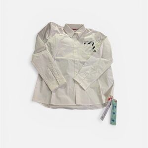 WHIT White Men’s Button-Down Shirt with Diagonal Pocket Stripes